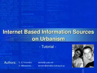 Internet Based Information Sources on Urbanism