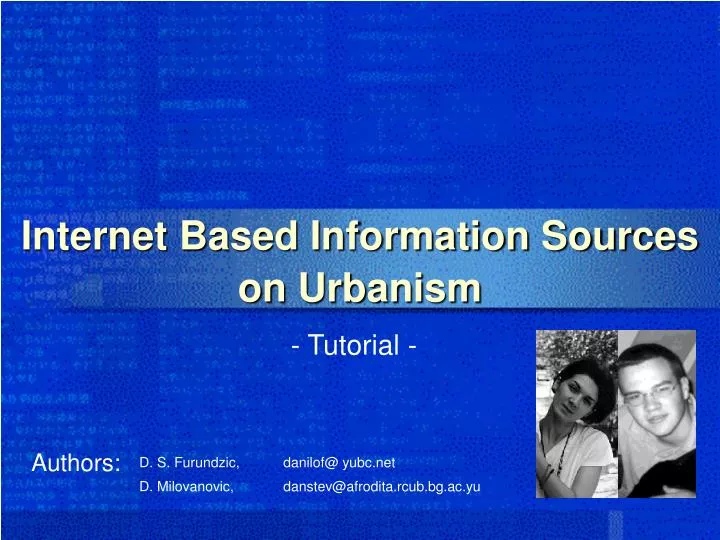 internet based information sources on urbanism