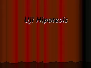 uji hipotesis