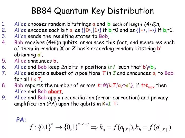 bb84 quantum key distribution