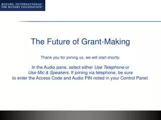 The Future of Grant-Making