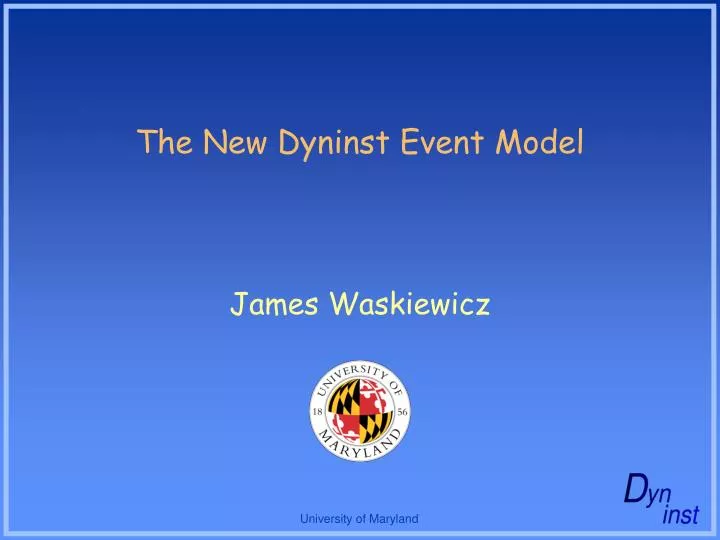 the new dyninst event model