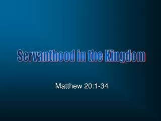 Matthew 20:1-34