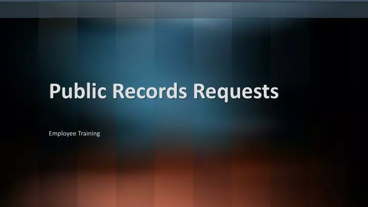 public records requests