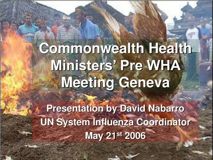 commonwealth health ministers pre wha meeting geneva
