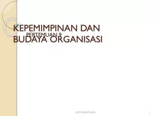 PPT - KEPEMIMPINAN DALAM ORGANISASI PowerPoint Presentation, Free ...