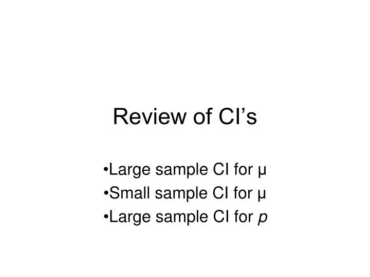 review of ci s