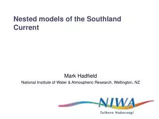 Nested models of the Southland Current