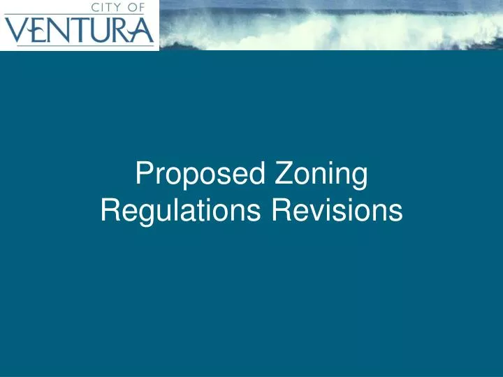 proposed zoning regulations revisions