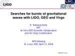 Gravitational wave bursts - slide 1