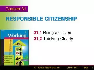 RESPONSIBLE CITIZENSHIP