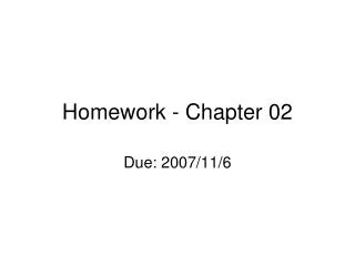 Homework - Chapter 02