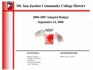 Mt. San Jacinto Community College District