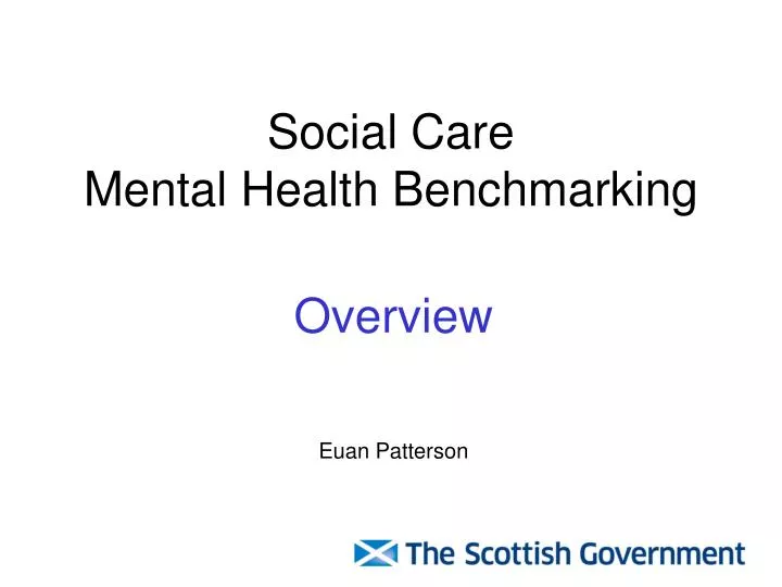 social care mental health benchmarking