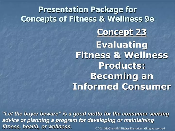 presentation package for concepts of fitness wellness 9e