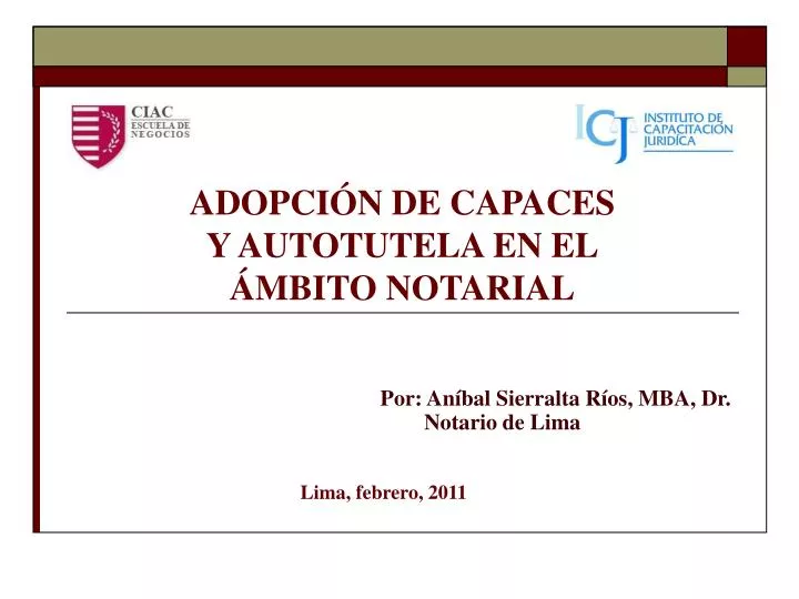 adopci n de capaces y autotutela en el mbito notarial