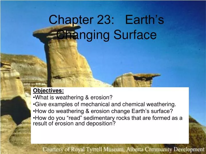 chapter 23 earth s changing surface