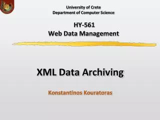 University of Crete Department of Computer Science ??-5 61 Web Data Management