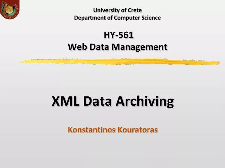 university of crete department of computer science 5 61 web data management