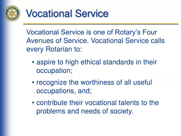 vocational service