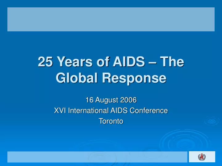 25 years of aids the global response