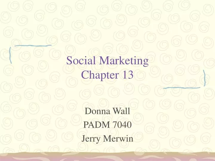 social marketing chapter 13