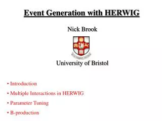 Event Generation with HERWIG