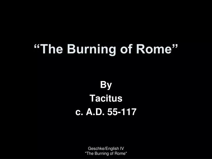 the burning of rome