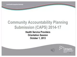 Community Accountability Planning Submission (CAPS) 2014-17