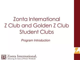 Zonta International Z Club and Golden Z Club Student Clubs