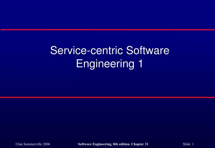 service centric software engineering 1