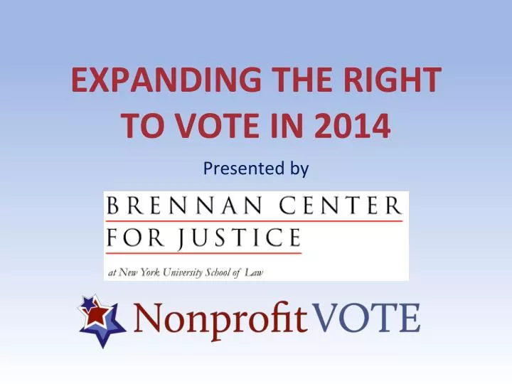 expanding the right to vote in 2014