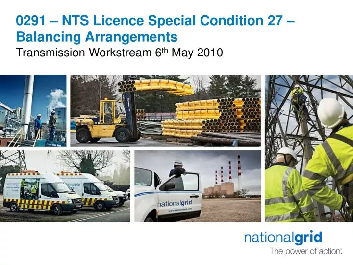 0291 nts licence special condition 27 balancing arrangements