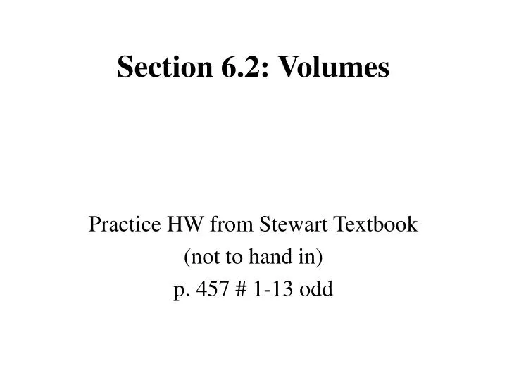 section 6 2 volumes