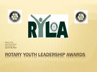 Rotary youth leadership awardS