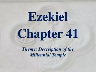 Ezekiel Chapter 41