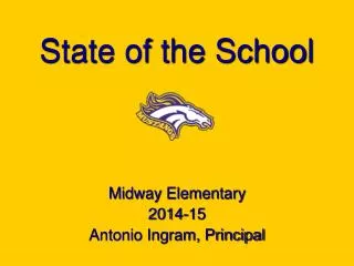 State of the School Midway Elementary 2014-15 Antonio Ingram, Principal