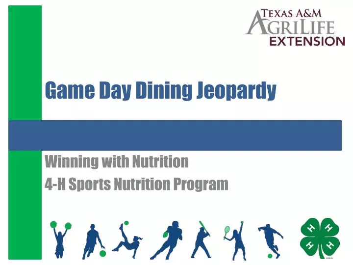 game day dining jeopardy