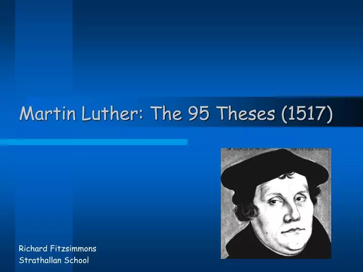 martin luther the 95 theses 1517