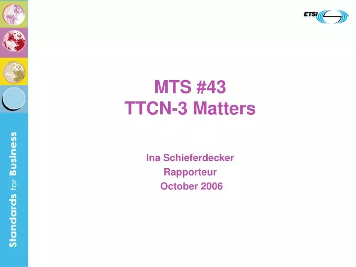 mts 43 ttcn 3 matters