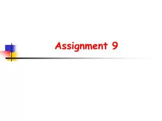 Assignment 9