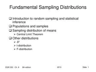 Fundamental Sampling Distributions