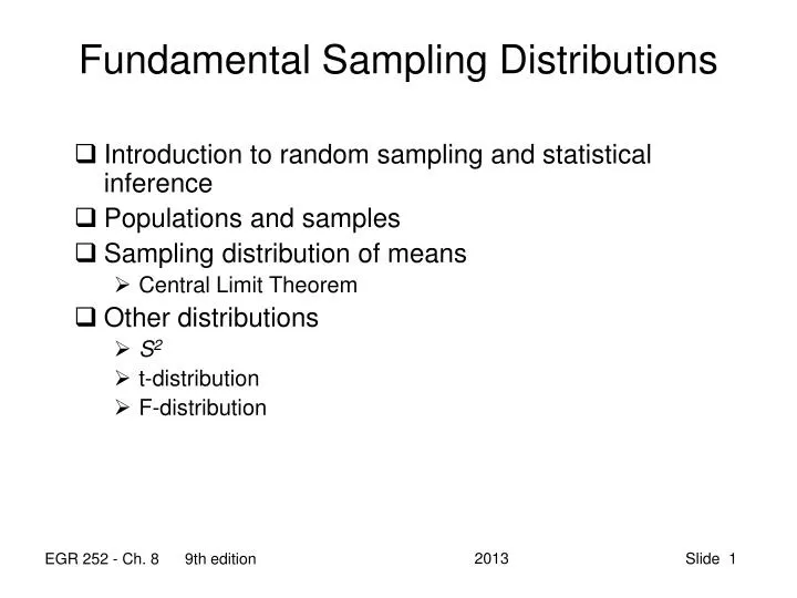 fundamental sampling distributions
