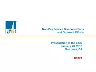 Non-Pay Service Disconnections and Outreach Efforts
