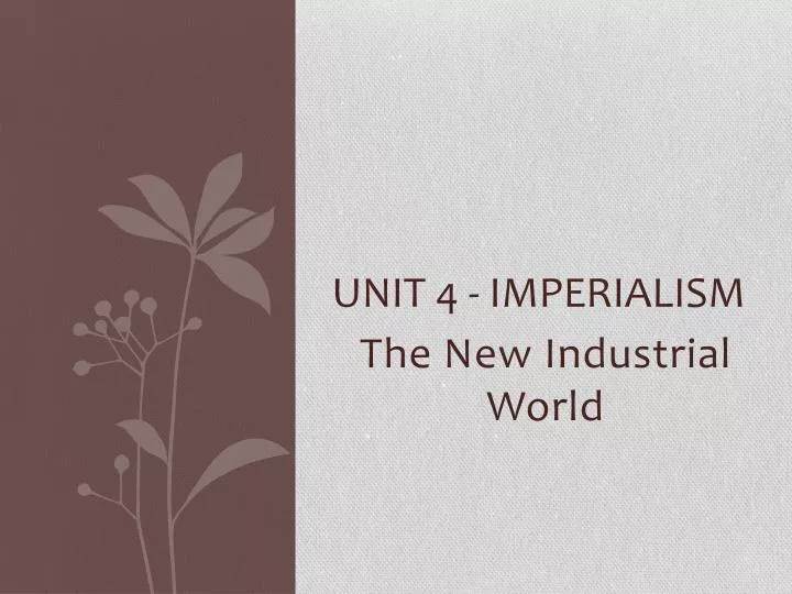 unit 4 imperialism