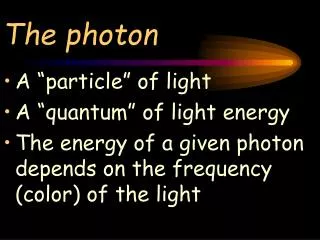 The photon