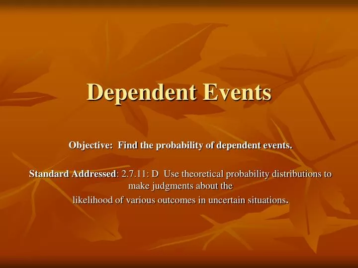 dependent events