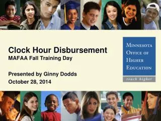 Clock Hour Disbursement MAFAA Fall Training Day