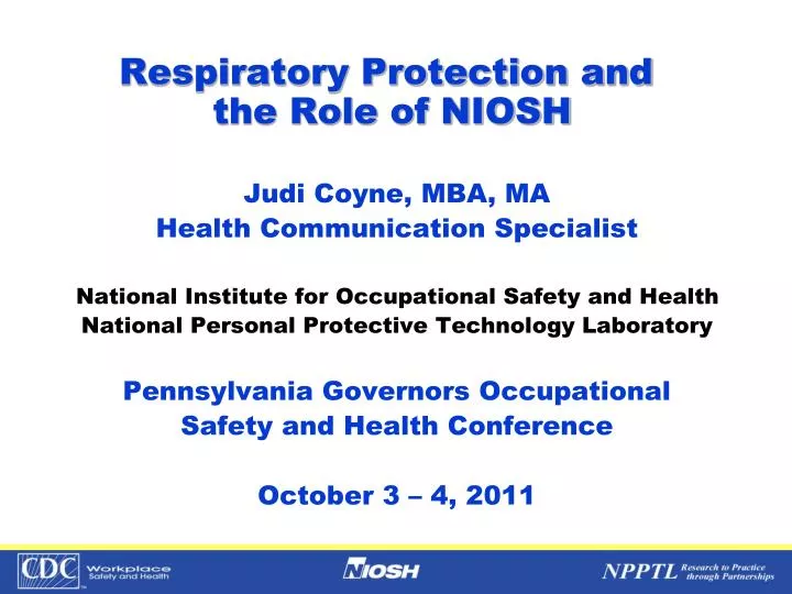 respiratory protection and the role of niosh