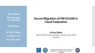 Secure Migration of VM (SV2M) in Cloud Federation